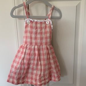 Cecil and Lou pink check sundress 24m